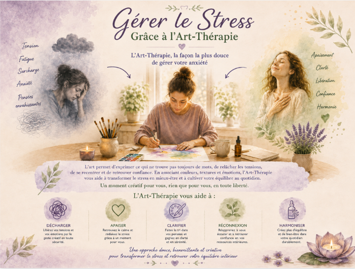 Art thérapie holistique dans la gestion du stress.
